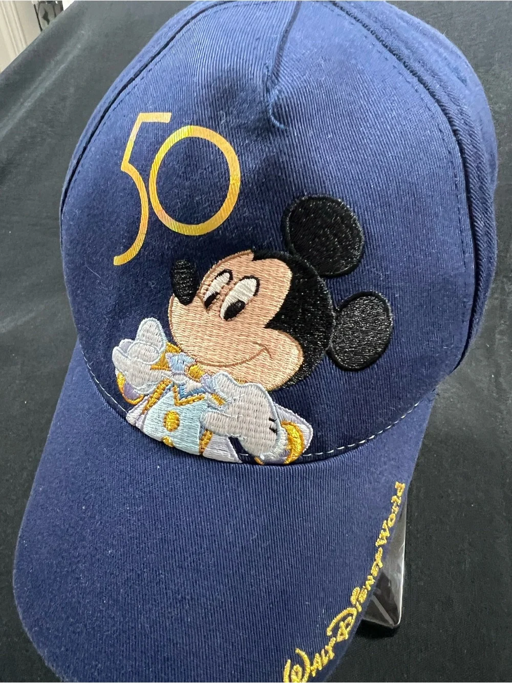 Disney Mickey Mouse 30th and 50th Anniversary Navy and Gray Caps